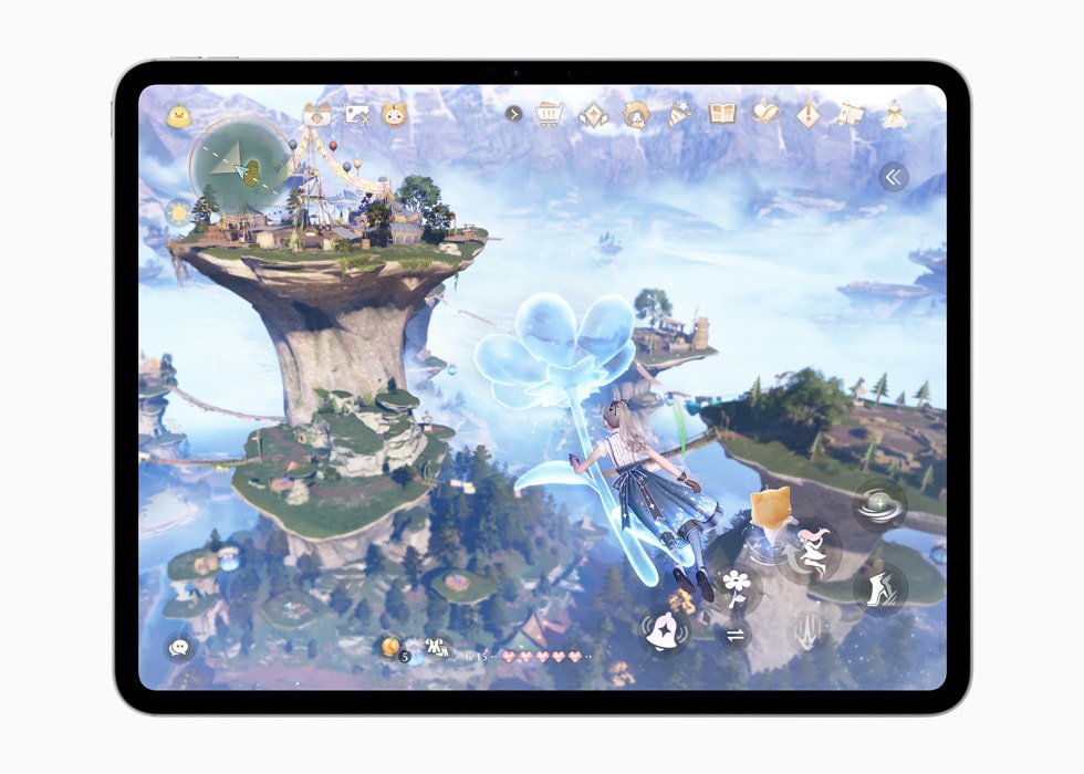 Infinity Nikki được hiển thị trên iPad.